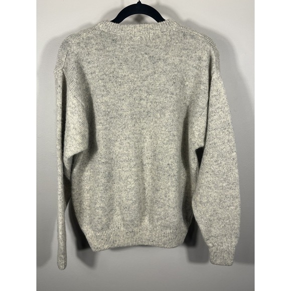 Vintage REI 100% Shetland Wool Crew Neck Sweater Beige Mens Medium Outdoor - Picture 9 of 10
